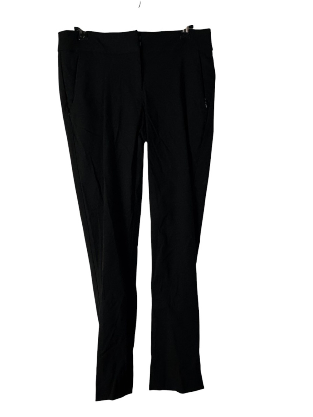 Jasmine & Juliana Black Notch Hem Straight Leg Dress Pants 6